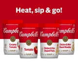 (4 pack) Campbell’s Sipping Soup, Chicken Soup with Star-Shaped Pasta, 10.75 oz Microwavable Cup