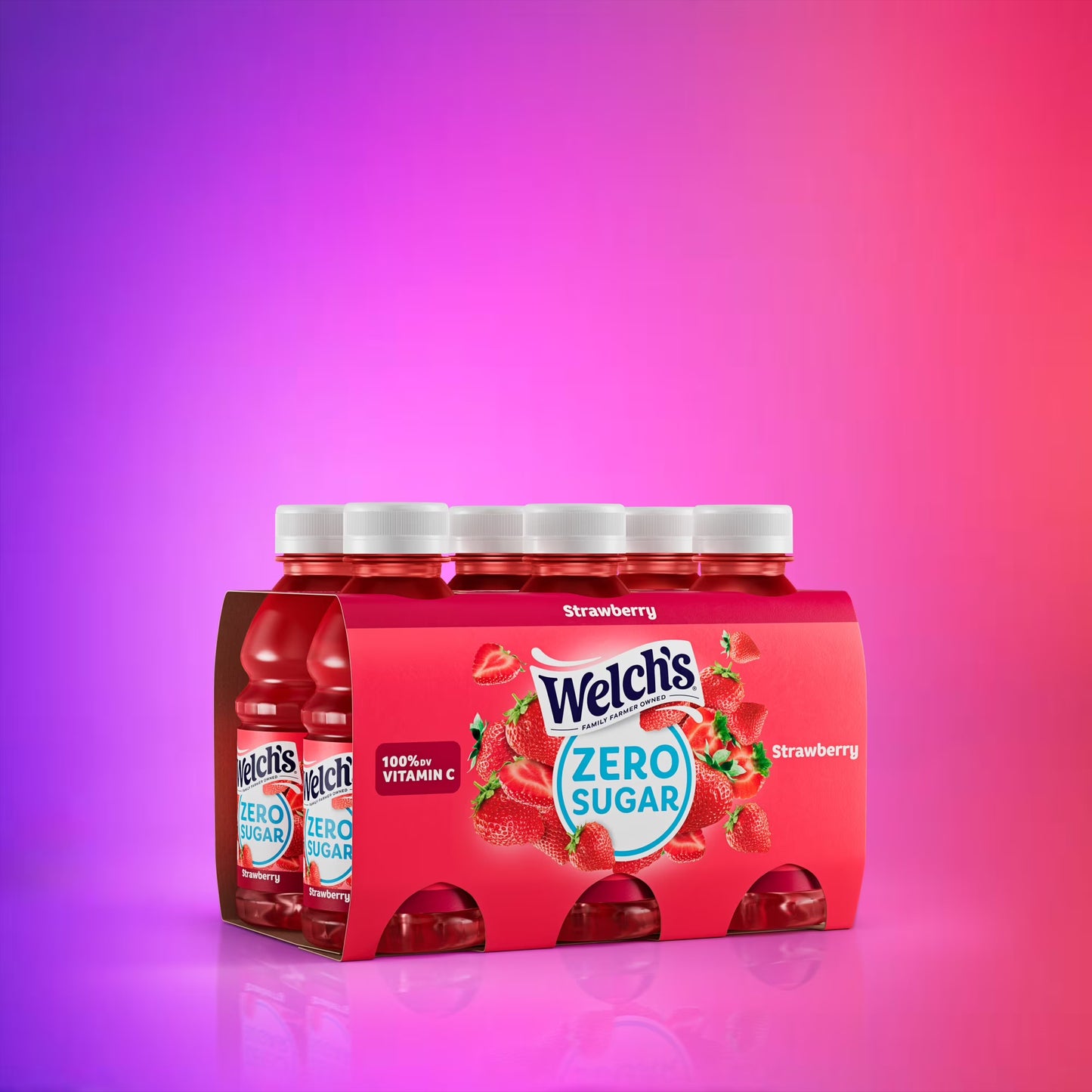 Welch's Strawberry Zero Sugar Drink, 10 fl oz Bottle