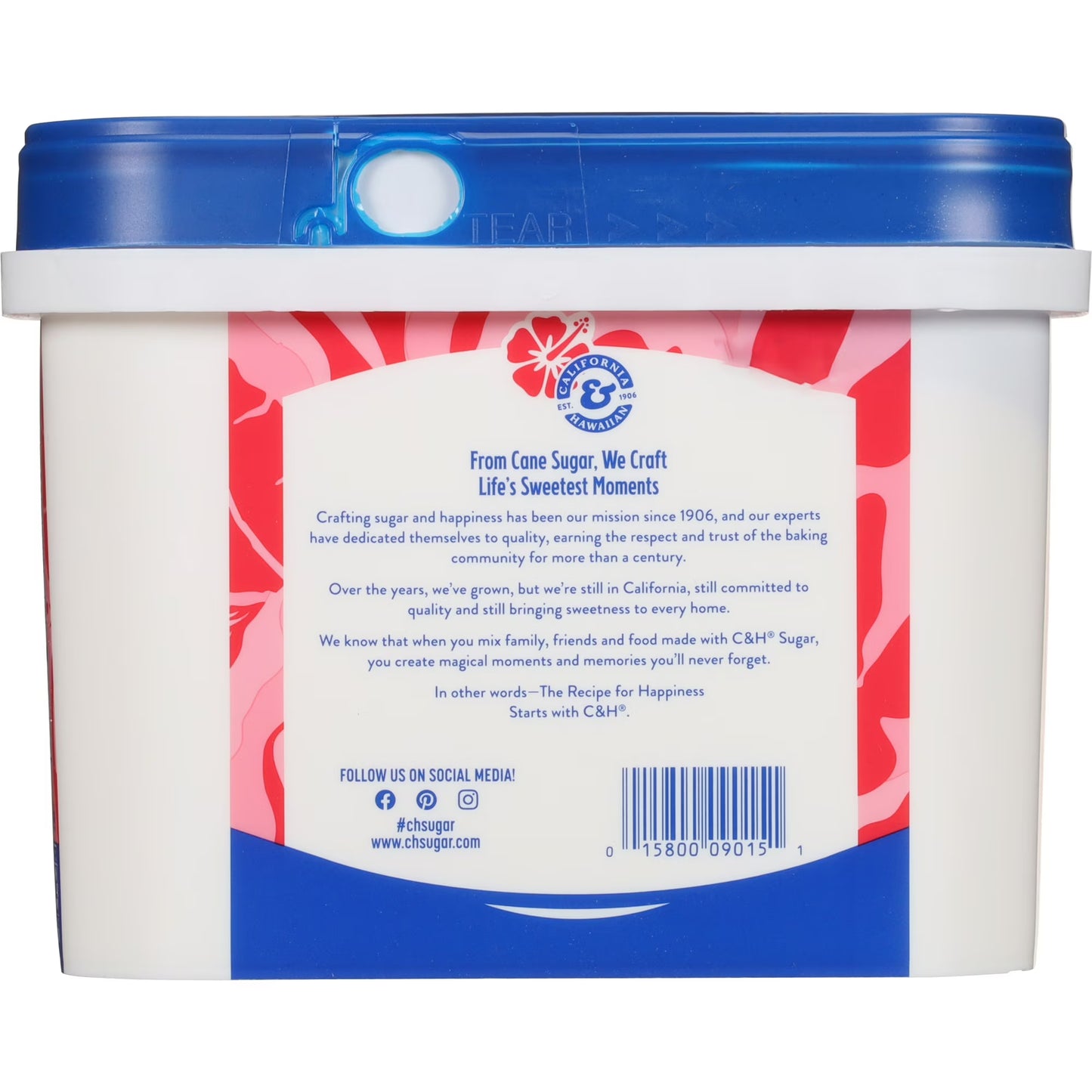 C&H Premium Pure Cane Granulated Sugar, 3.5 lb Tub