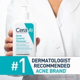 (2 pack) CeraVe Skin Care Acne Control Face Cleanser with 2% Salicylic Acid Clears Acne Blackheads Pores