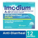 Imodium A-D Diarrhea Relief Softgels, Loperamide Hydrochloride, 12 Count
