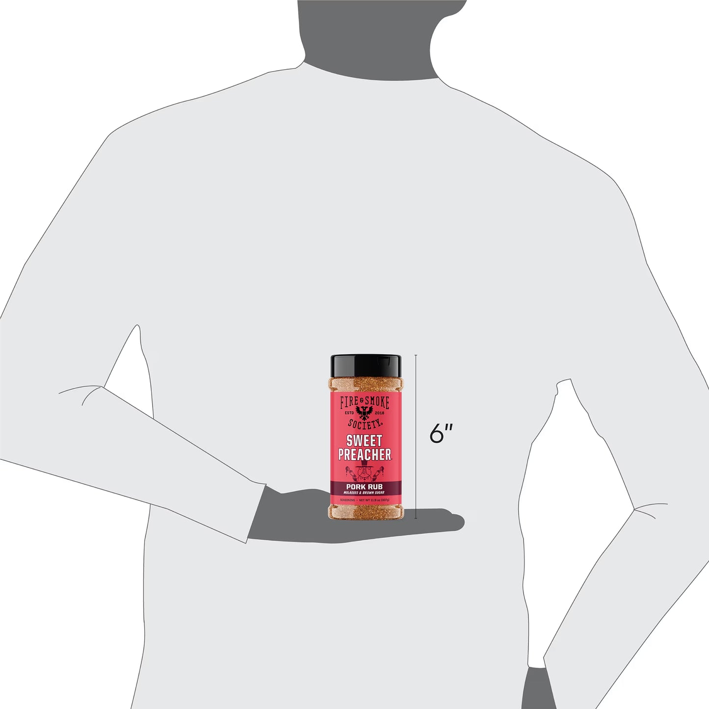 Fire & Smoke Society Sweet Preacher BBQ Seasoning Pork Rub, 11.9 Ounce Mixed Spices & Seasonings