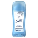 (2 pack) Secret Women's Invisible Solid Antiperspirant and Deodorant, Unscented, 2.6 oz