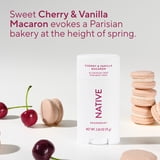 (3 pack) Native Deodorant for Women and Men, Aluminum Free, Cherry & Vanilla Macaron, 2.65 oz