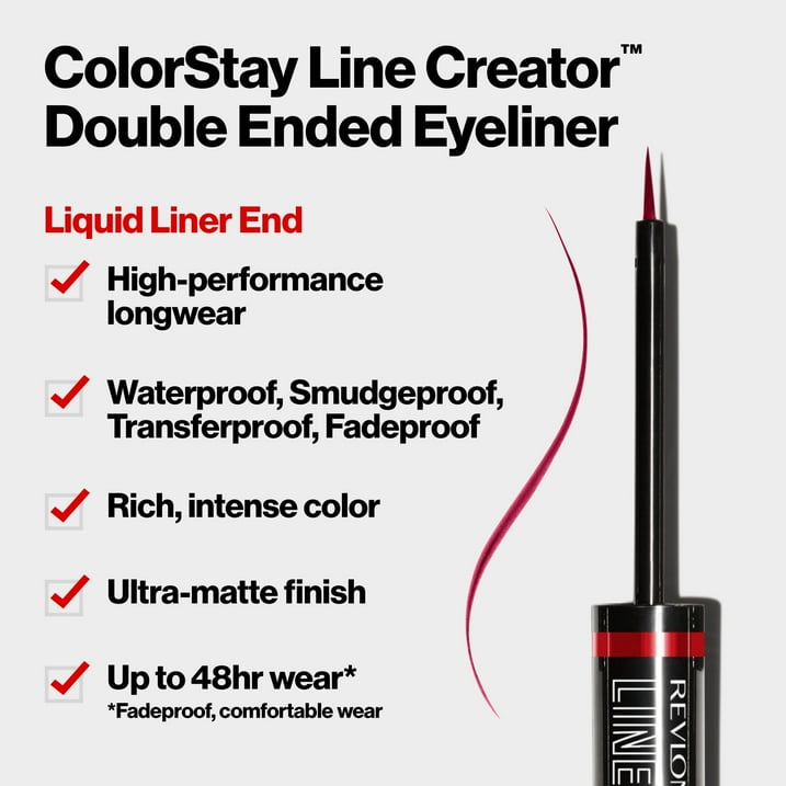 Revlon ColorStay Line Creator Waterproof Eyeliner Pencil, 151 Blackout, 0.004 oz