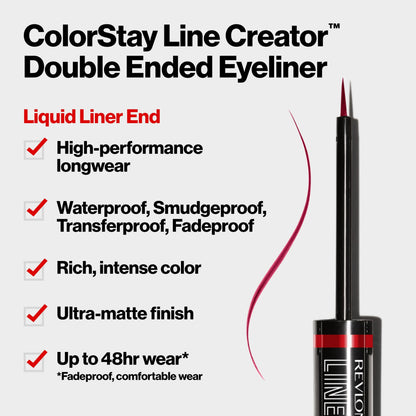 Revlon ColorStay Line Creator Waterproof Eyeliner Pencil, 154 Cool as Ice, 0.004 oz
