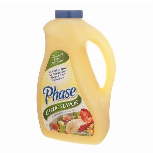 Phase Garlic Flavored Vegetable Oil With Artificial Butter Flavor, 1 Gallon, 3 Per Case