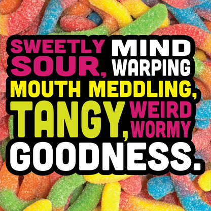 Trolli Sour Brite Crawlers, Candy, Cherry-Lemon, Strawberry-Grape & Orange-Lime, Sweet and Sour, Gummy Worms, 5 oz