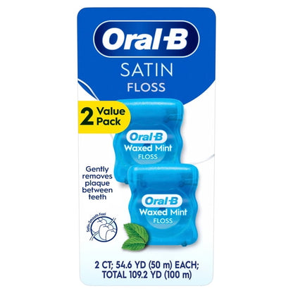 Oral‑B Floss, Complete Satin Mint Dental Floss, 2 Pack