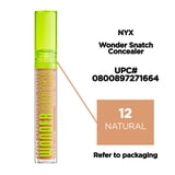 NYX Professional Makeup Wonder Snatch Matte Concealer, Full Coverage Under Eye Concealer, Natural, 0.10 fl oz