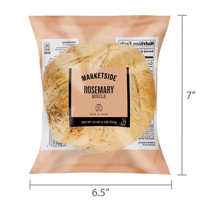 Marketside Artisan Freshly Baked Rosemary Boule Bread, 16 oz (Shelf Stable)
