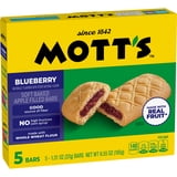 Mott's Soft Baked Apple Filled Bars, Blueberry Flavor Snacks, 5 Count, 6.55 oz