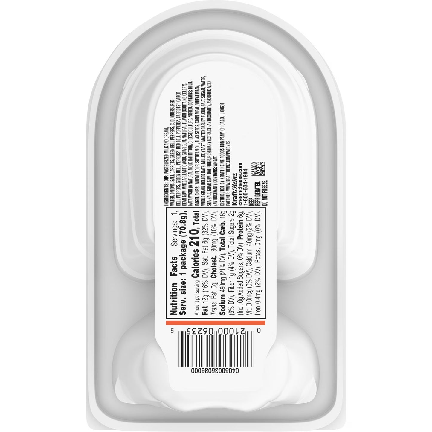 Philadelphia Multigrain Bagel Chips & Cream Cheese Dip, 1 Tray, for On-the-Go Snacking, Strawberry, No Artificial Flavors, Made with Real Fruit, 2.5 oz