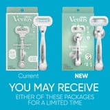 Venus Deluxe Smooth Sensitive Razor for Women, 5 blades, Manual Razor, Handle + 2 Razor Blade Refills, Silver