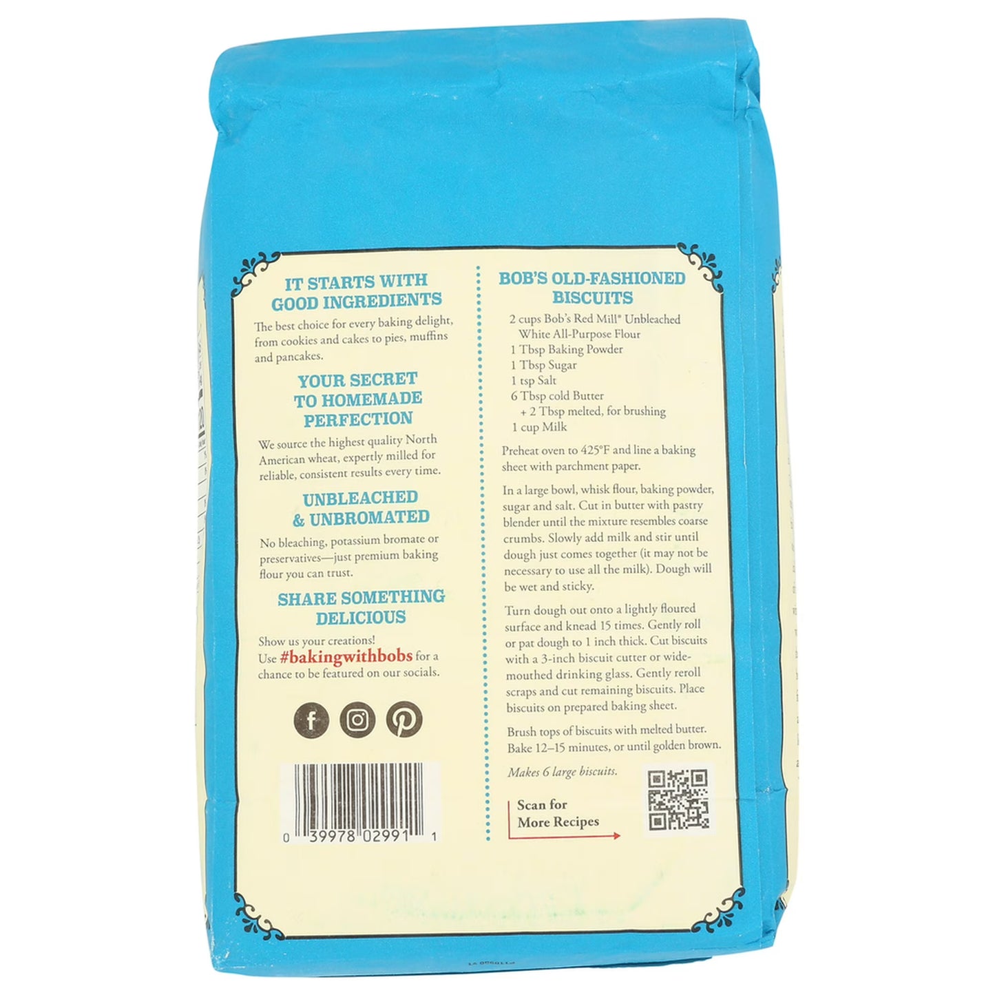 Bob's Red Mill Organic Unbleached White All-Purpose Flour, Allergen-Free, 5 lbs