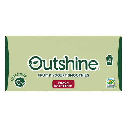 (3 pack) Outshine Fruit and Yogurt On the Go Smoothie Snacks, Peach Raspberry, 3.5 oz Pouches (4 Pack)