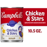 (4 pack) Campbell's Condensed Kids Chicken and Stars Soup, 10.5 oz Can