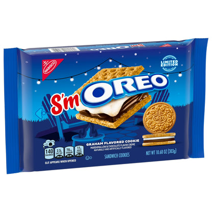 OREO S'mOREO Sandwich Cookies, Limited Edition, 10.68 oz