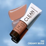 COVERGIRL Clean Invisible Liquid Foundation, 150 Creamy Beige, 1.0 fl oz
