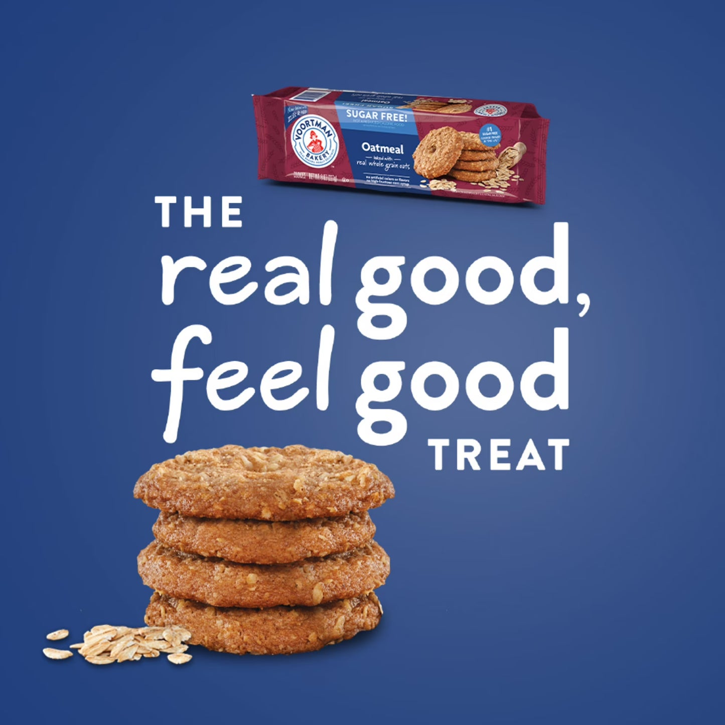 VOORTMAN Baked Zero Sugar Oatmeal Cookies 8 oz