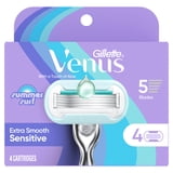 Venus Summer Surf Extra Smooth Sensitive Blade Refills, 4 Count
