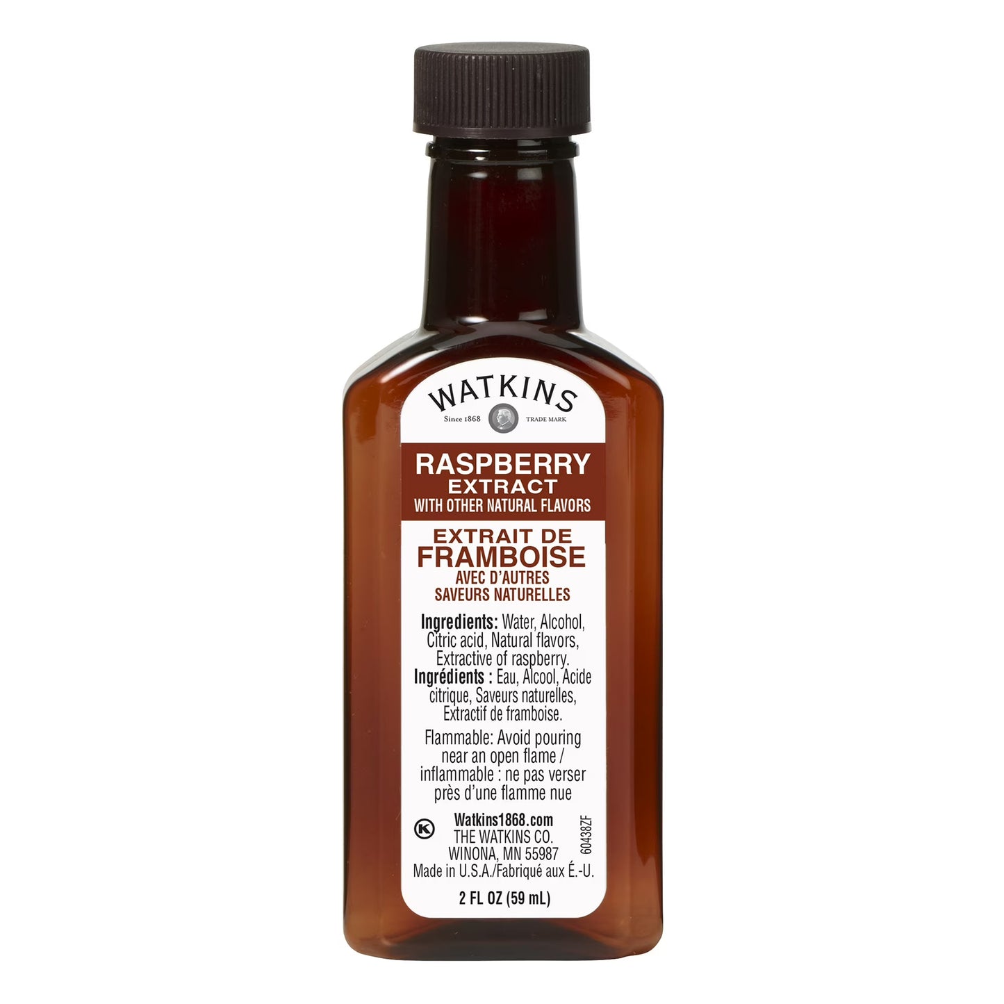 Watkins Raspberry Extract with Other Natural Flavors, 2 fl oz (Plastic container)