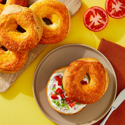 bettergoods Double Cheese Bagels, 15 oz, 5 Count