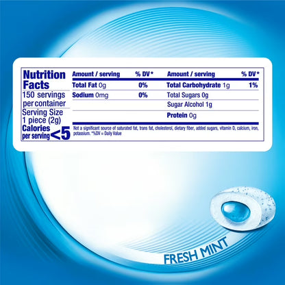 Mentos Pure Fresh Gum Fresh Mint 15 Piece Pocket Bottle - Pack of 10