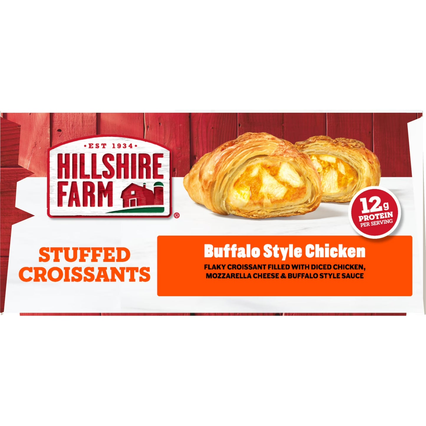 Hillshire Farm Buffalo Style Chicken Stuffed Croissants, 8 oz, 2 Count (Frozen)