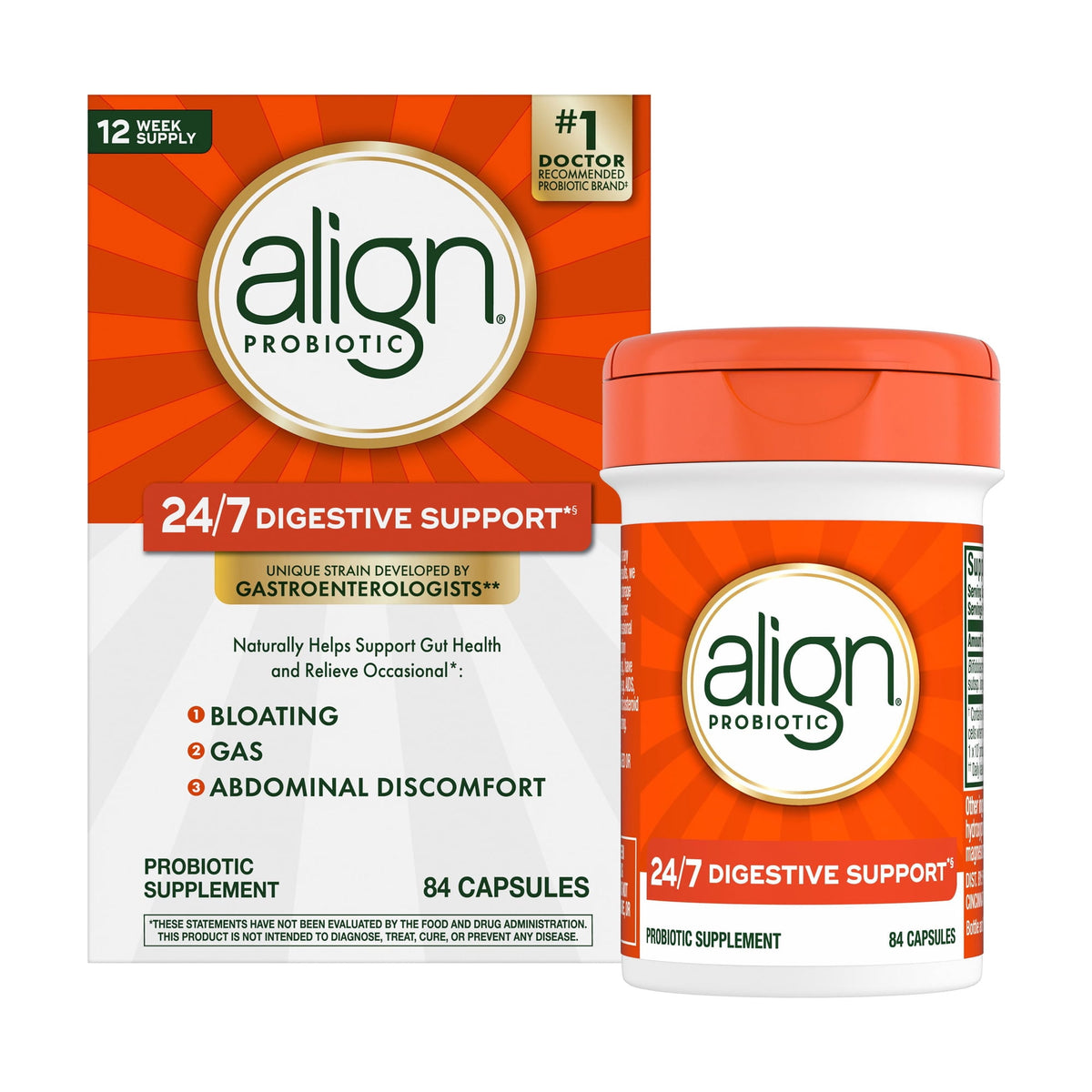 Align Probiotic Digestive Health Supplement Capsules, 84 ct.