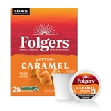 Folgers Buttery Caramel Artificially Flavored Coffee, Keurig K Cup Pods, 24 Count Box