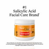 Neutrogena Rapid Clear Acne Treatment Pads, Salicylic Acid Face Cleansing Acne Wipes, 60 Count