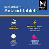 Member's Mark Ultra Strength Antacid Chewable Tablets, Assorted Berry, 265 ct./pk., 2 pk.