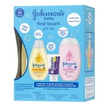 Johnson's Baby First Touch Gift Set, Baby Bath & Skin Products, 3 Items