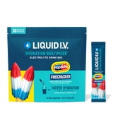 Liquid I.V. Hydration Multiplier Electrolyte Powder, Popsicle Firecracker, 30 pk.