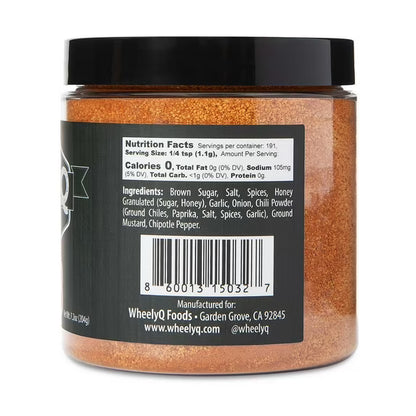WheelyQ Barbecue All Purpose Rub & Seasoning for Ribs, Brisket, Chicken, Pork, Seafood & Veggies | Meat Rub for Smoking and Grilling (7.2 oz)