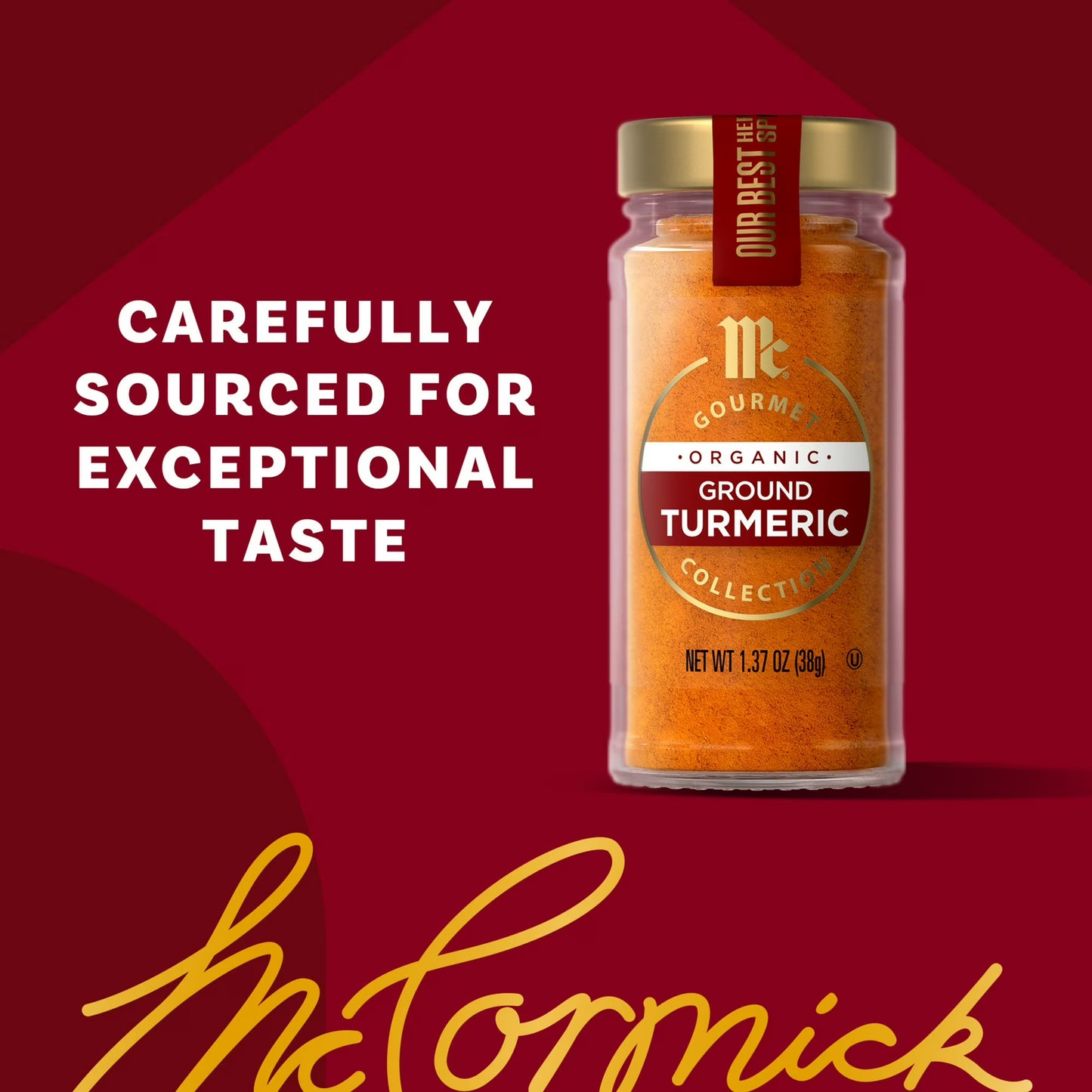 McCormick Gourmet Organic Ground Turmeric, 1.37 oz Bottle