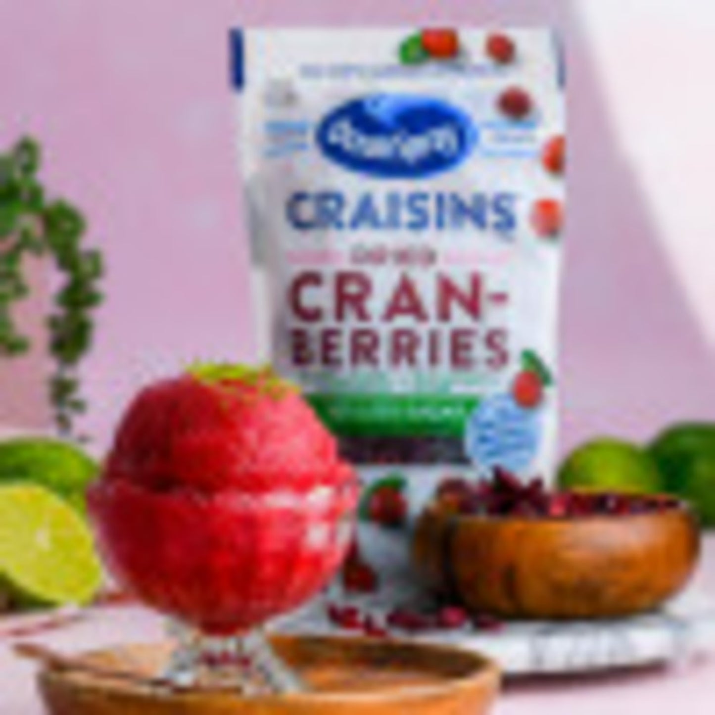 Ocean Spray Craisins, 50% Less Sugar Dried Cranberries, Dried Fruit, 20 oz Pouch