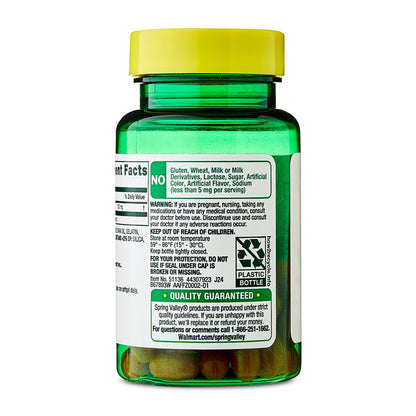 Spring Valley Rapid-Release CoQ10 Heart Health Dietary Supplement Softgels, 100 mg, 60 Count