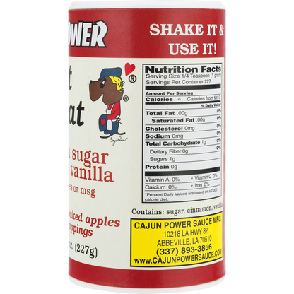 (2 pack) Cajun Power Sweet Treat Cinnamon Sugar With Pure Vanilla, 8.0 OZ