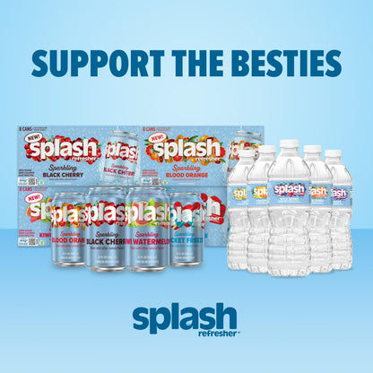 Splash Kiwi Watermelon Sparkling Water, 12 fl oz, 8 Cans
