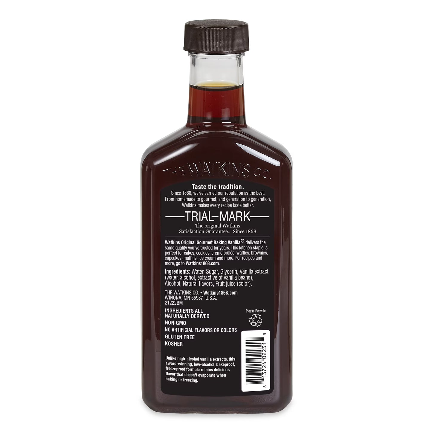 Watkins Original Gourmet Baking Vanilla, 8 fl oz – Rich Vanilla Flavor for Everyday Baking & Desserts
