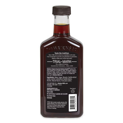 (4 pack) Watkins Original Gourmet Baking Vanilla, 8 fl oz – Rich Vanilla Flavor for Everyday Baking & Desserts