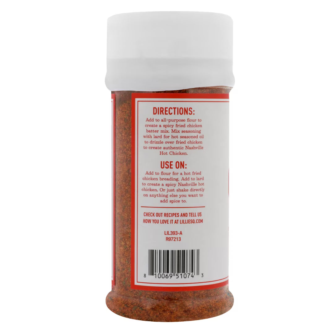 Lillie’s Q Nashville Hot Chicken Seasoning – Spicy Nashville Hot Seasoning & Chicken Rub; 5.7 oz