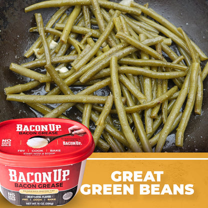 Bacon Up Bacon Grease 14 oz Tub, Fry, Cook, Bake, Griddle & Cast Iron Seasoning, Rendered Animal Fat