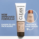 COVERGIRL Clean Invisible Liquid Foundation, 123 Warm Nude, 1.0 fl oz