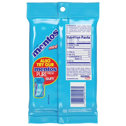 (2 pack) Mentos Peppermint Chewy Mint Candy Roll, 1.32 oz, pack of 6