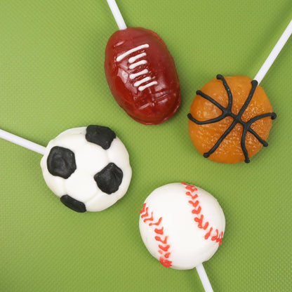 Sports Ball Lollipops, Themed Birthday Party Candy, 24 Count, 14.6 Ounce Box