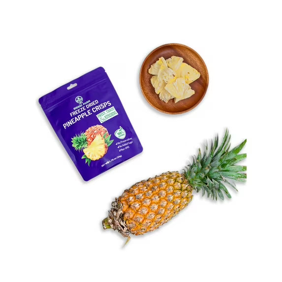 NOKKI FARM Freeze Pineapple Fruit, Healthy & Exotic Tropical Superfood Snacks, Kid-Approved, No Added Sugar or Preservatives, Shelf-Stable, 0.53 Oz, 6 Pack
