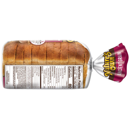 Nature's Own Ancient Grain, Non-GMO Small Loaf Bread, Sandwich Bread, 12 oz Loaf